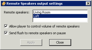 screenshot of configuration dialog